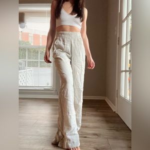 H&M Flowy Cotton Striped Pants